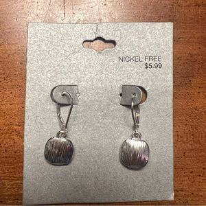Nickel free silver tone earrings